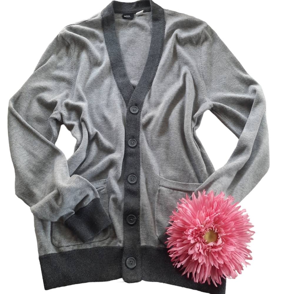 BDG Colorblock Knit Button Up Cardigan